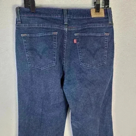 Levi's 512 Womens Dark Wash High Rise Perfectly Slimming Boot Cut Jeans 14 Med - Picture 6 of 13